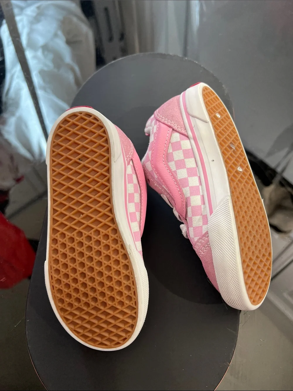 Vans Pink Checkerboard Old Skool LX Sneakers